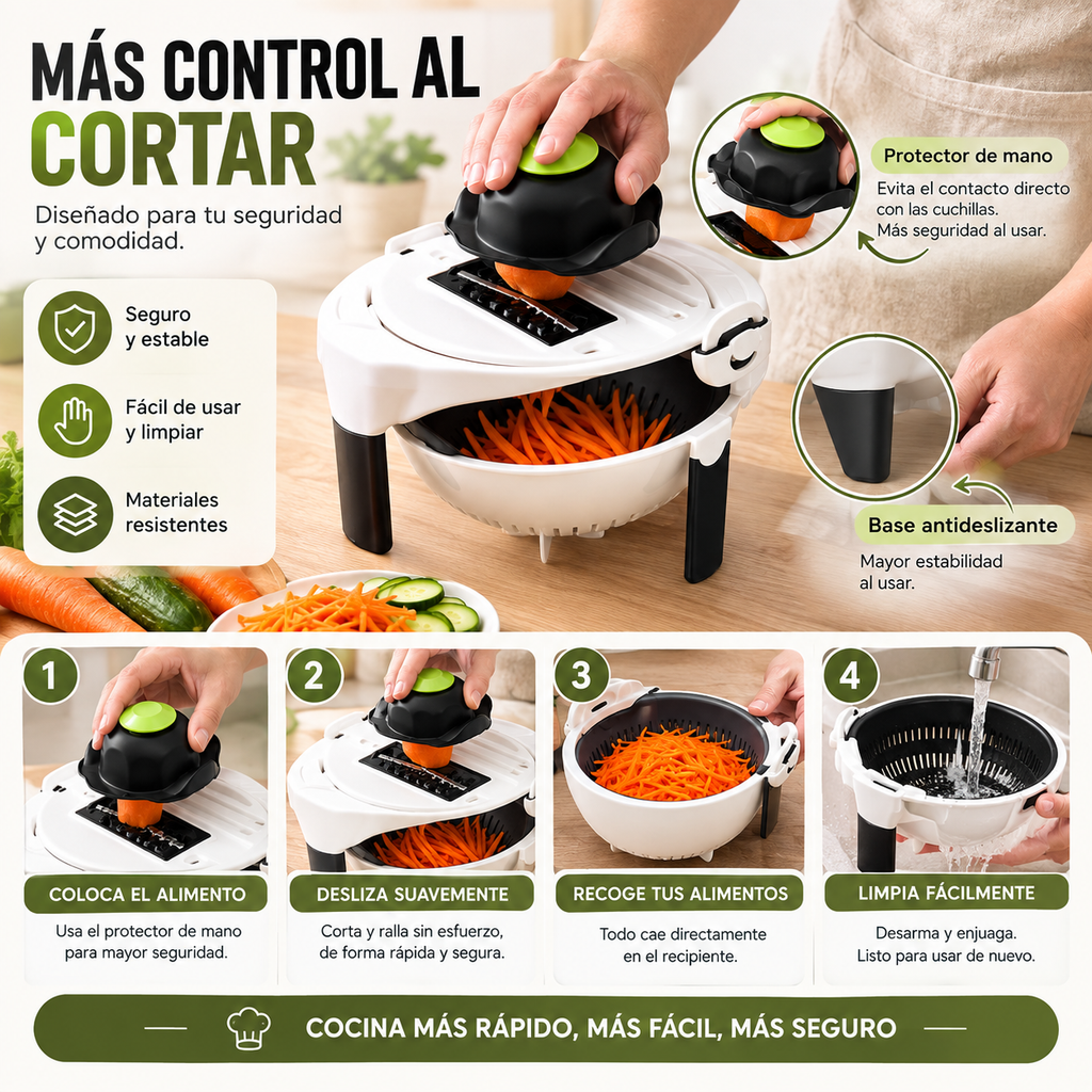 RALLADOR DE VERDURAS MULTIFUNCIONAL