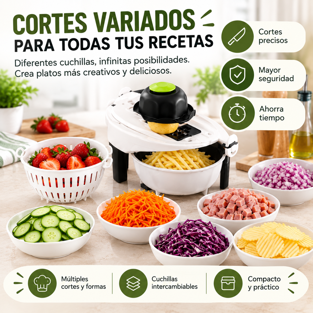 RALLADOR DE VERDURAS MULTIFUNCIONAL